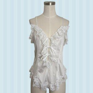 Vintage Ruffle Lace Camisole M